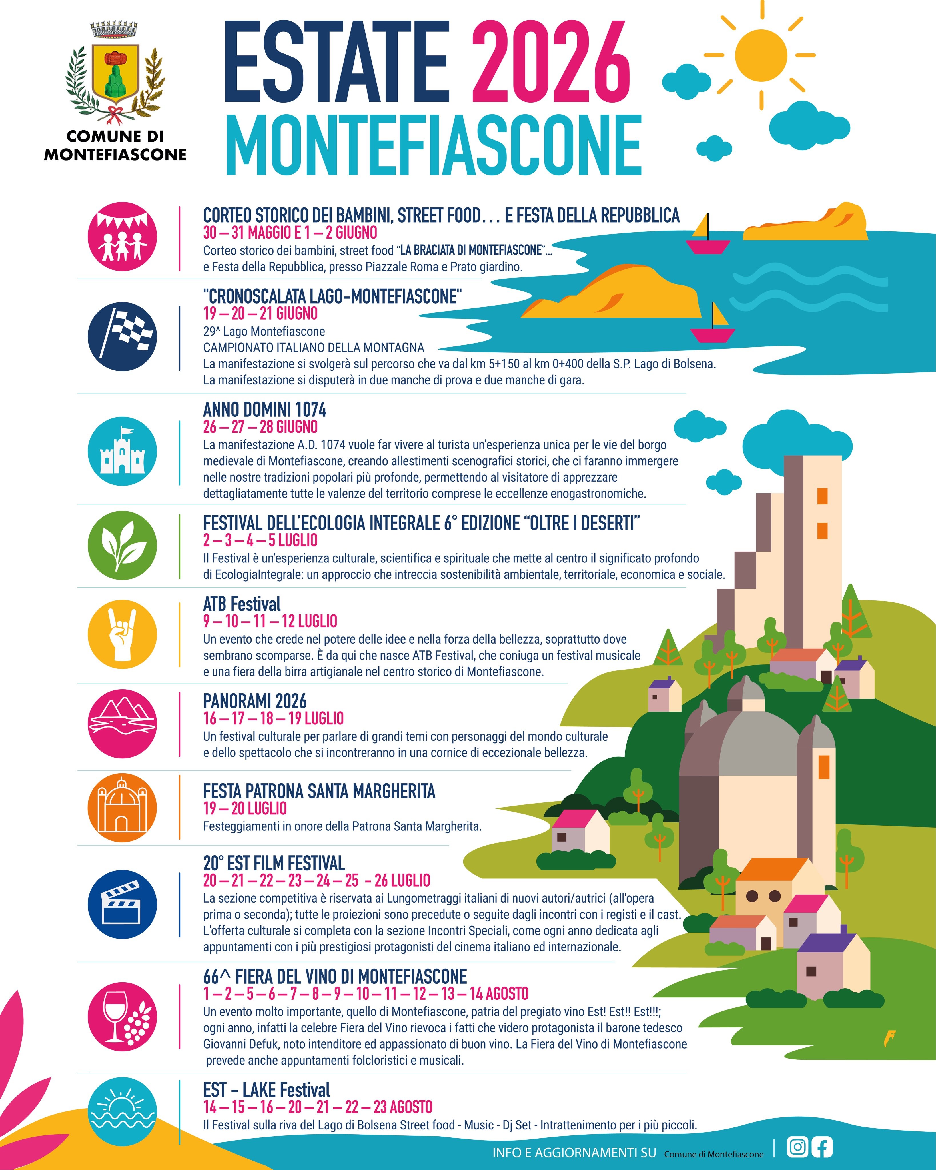 Affiche officielle Été 2026 Montefiascone